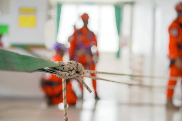 Corda de segurança para bombeiro — Fotografia de Stock