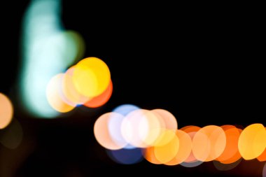 Soyut bokeh gecesi, bulanık odaklanmış ışık bokeh soyut arkaplan
