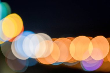 Soyut bokeh gecesi, bulanık odaklanmış ışık bokeh soyut arkaplan