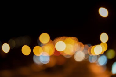 Soyut bokeh gecesi, bulanık odaklanmış ışık bokeh soyut arkaplan