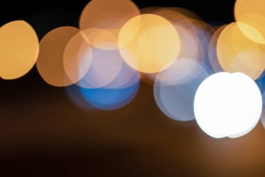 Soyut bokeh gecesi, bulanık odaklanmış ışık bokeh soyut arkaplan