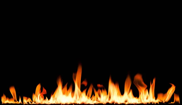 Fire Black Background — Stock Photo, Image