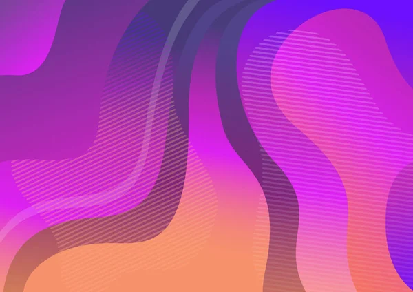 Helle Abstrakte Trendige Hintergrund Dynamische Formenkomposition Farbenfrohe Flüssige Geometrische Deckschablone — Stockvektor