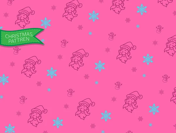 desen Noel Baba Noel ve kardan adam, doodle ve vektör