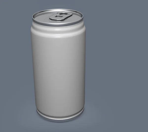 Blank aluminium can mockup on clear background. Can place for your design,3D illustration — Stock Photo, Image
