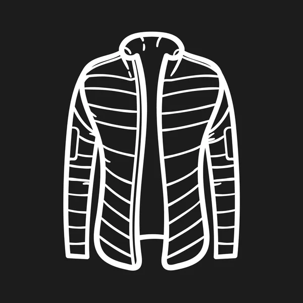 Veste d'hiver icône en arrière-plan sombre — Image vectorielle