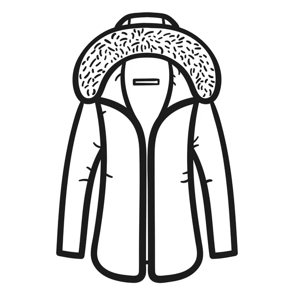 Veste d'hiver icône en fond blanc — Image vectorielle