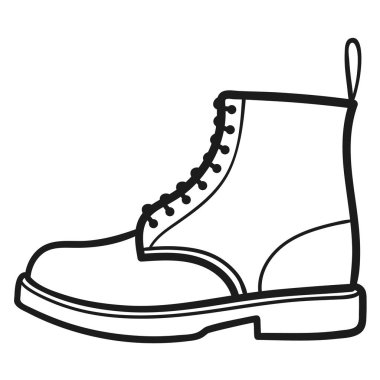 Güzel çizilmiş anahat simgesi beyaz arka plan bir çizme