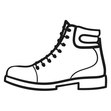 Güzel çizilmiş anahat simgesi beyaz arka plan bir çizme