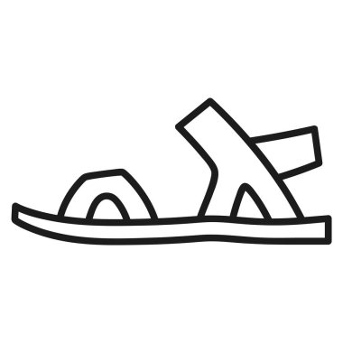 Güzel çizilmiş anahat simgesini beyaz arka planda bir erkek ayakkabı