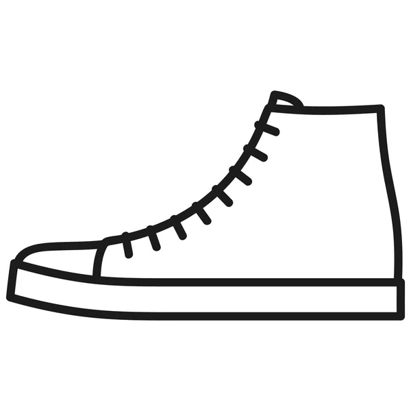 Beautiful Hand Drawn Outlined Icon Men Shoe White Background — стоковый вектор