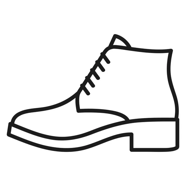 Sapato feminino ícone delineado no fundo branco — Vetor de Stock