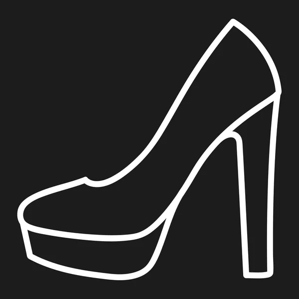 Chaussure femme icône en arrière-plan sombre — Image vectorielle