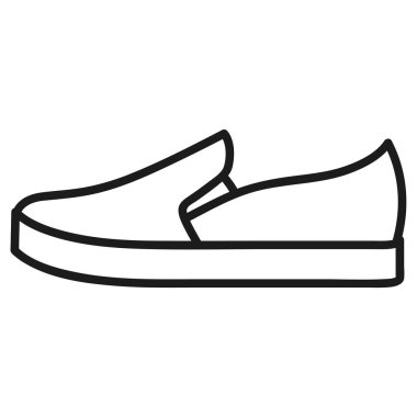 Bayan Ayakkabı simgesi beyaz arka planda özetlenen