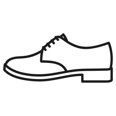 Bayan Ayakkabı simgesi beyaz arka planda özetlenen