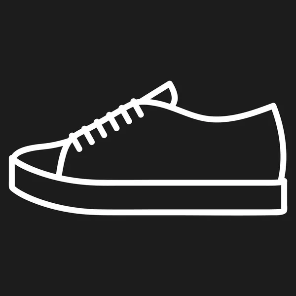 Női cipő tagolt ikon-ban sötét háttér — Stock Vector