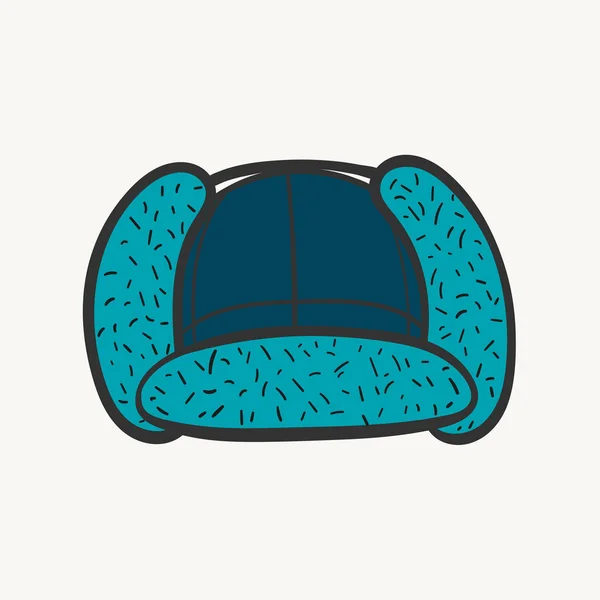 Bella icona colorata di un berretto invernale — Vettoriale Stock