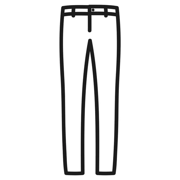 Calças masculinas ícone delineado em fundo branco —  Vetores de Stock