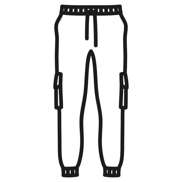 Pantalones para hombre esbozado icono en fondo blanco — Archivo Imágenes Vectoriales