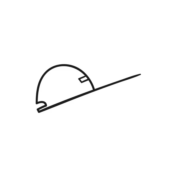 Hermoso dibujado a mano icono de una gorra de béisbol — Vector de stock