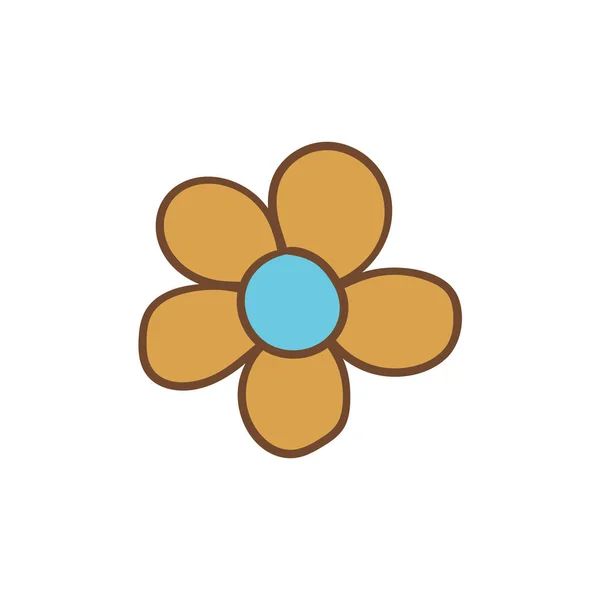 Красивая ручная цветная икона цветка — стоковый вектор