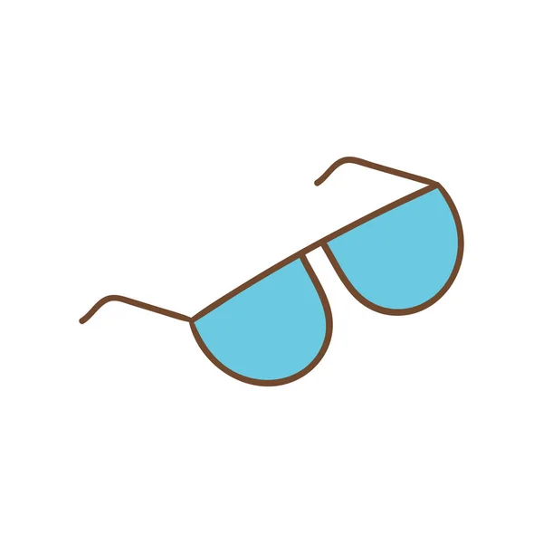 Icono dibujado de unas gafas de sol brillantes de colores — Vector de stock