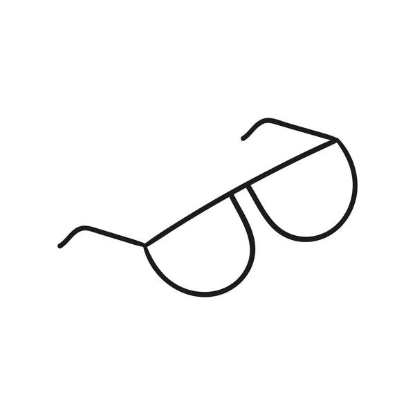 Icono esbozado dibujado de unas gafas de sol brillantes — Vector de stock