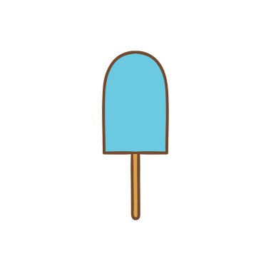 Renkli parlak buz lolly çizilmiş simgesi