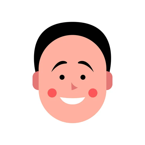 Vektorová Barevná Ilustrace Mladého Usmívajícího Muže Portrét Hezkého Veselého Chlapeckého — Stockový vektor