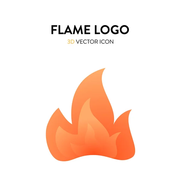 Vuur Gradiënt Logotype Moderne Vector Kleurrijke Illustratie Van Een Kampvuur — Stockvector