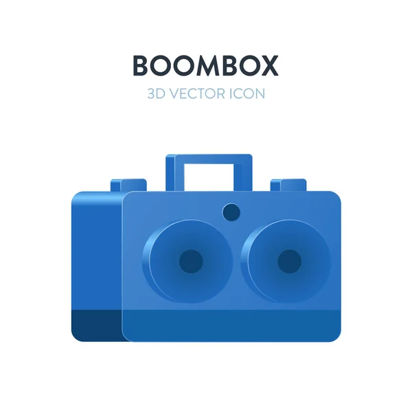 Boombox Icône Vectorielle Isométrique Illustration Vectorielle Colorée Avec Dégradé Couleur — Image vectorielle