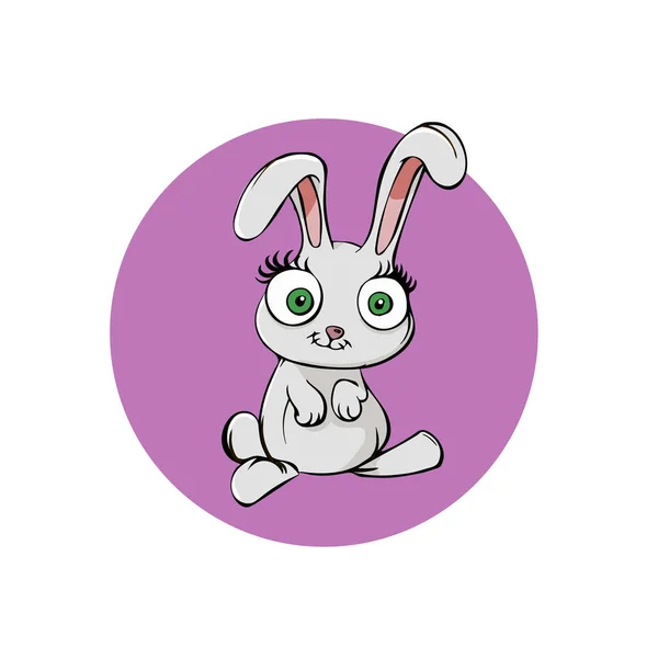 Hisse Senedi Vektör Çizimler Ayarlayın Emoji Karakter Karikatür Tavşan Çıkartması — Stok fotoğraf