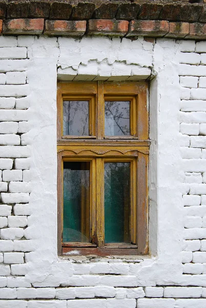 Window Wall Old House Banatska Dubica Banat — Stock Photo, Image