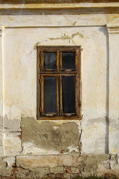 Fenêtre Sur Mur Une Vieille Maison Jermenovci Banat — Photo