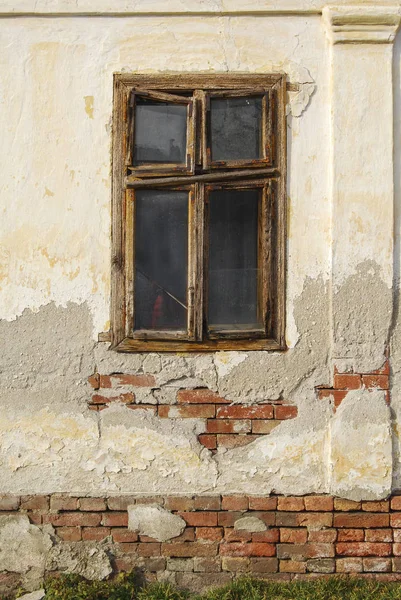 Fenster Der Wand Eines Alten Hauses Jermenovci Banat — Stockfoto