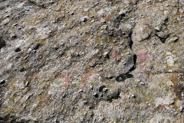 Pierre Rocheuse Avec Fragments Mousse Lichen — Photo