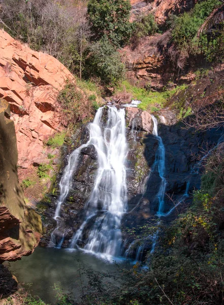 Waterfall Taken Long Shutter Speed South Africa — Stock Photo, Image