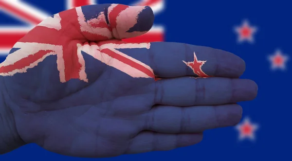 New Zealand Supporter Hand Stock Photo