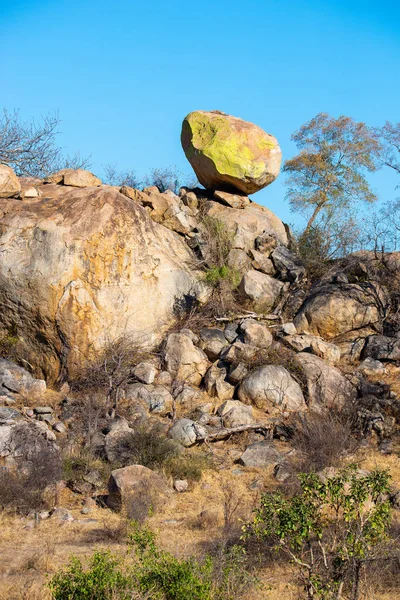 A huge rock balanced on another, Kruger National Park, South Africa.