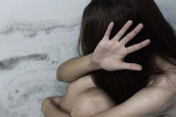 Pôr Termo Violência Contra Mulheres Aos Abusos Sexuais Combater Tráfico — Fotografia de Stock