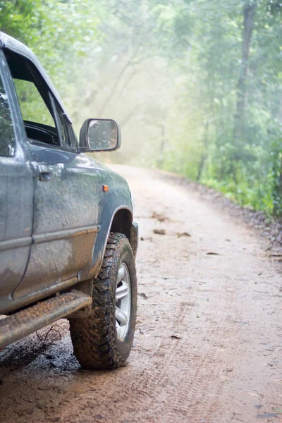 Road Travel Mountain Road Adventure Travel Rainy Season — Stock Photo, Image