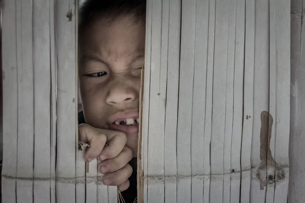 Megáll Gyermekek Emberkereskedelem Ellenes Koncepció Elleni Erőszak Erőszak Rémült Egy — Stock Fotó