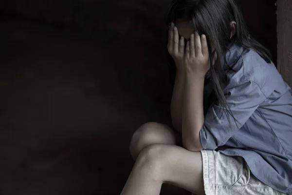 Detener Violencia Trata Niños Stop Violence Children Esclavitud Infantil Ángulo —  Fotos de Stock