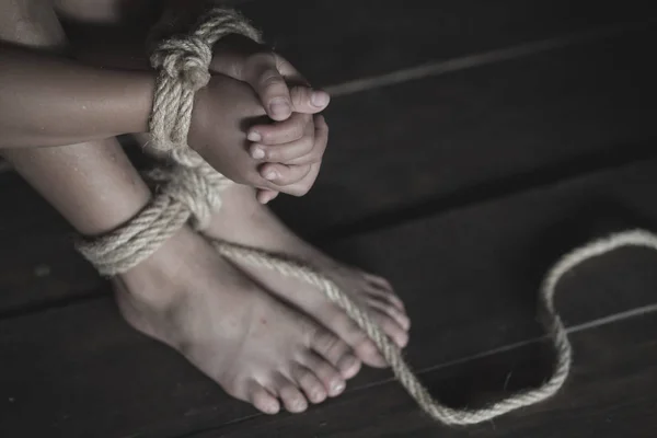 Прекратить Насилие Над Детьми Торговлю Людьми Прекратите Насилие Отношении Детей — стоковое фото