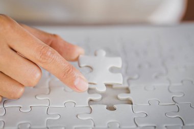 Görevi tamamlamak için yapbozun son parçasını elle yerleştirdim.