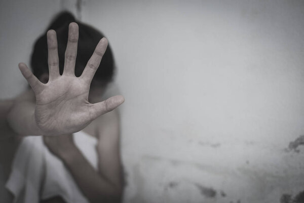 Stop Sexual abuse Concept, stop violence against Women, internat