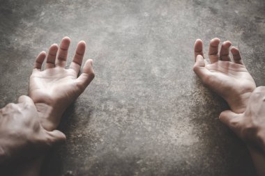 Tecavüz ve cinsel istismar için eller. Cinsel istismar bir sorun veya SOC olduğunu
