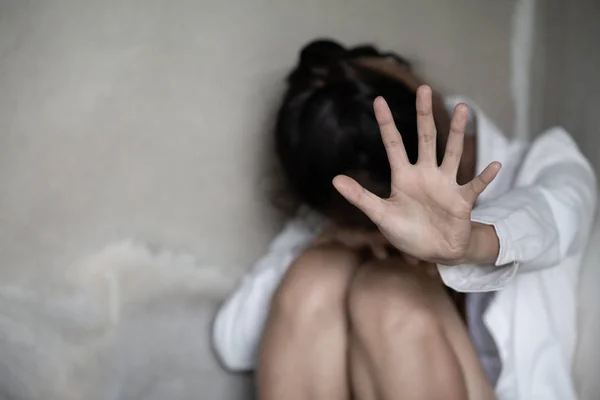 Stop szexuális bántalmazás koncepció, hagyja abba az erőszak a nők elleni erőszak — Stock Fotó
