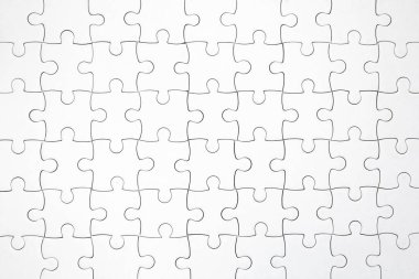  Beyaz Jigsaw bulmaca arka plan üst görünümü çekim