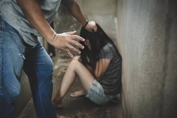 Concetto Fermare Violenza Contro Donne Tratta Esseri Umani Stop Molestie — Foto Stock